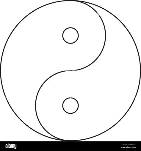 Le Symbole Yin Yang Vecteur Icône Isolé Sur Fond Blanc Image