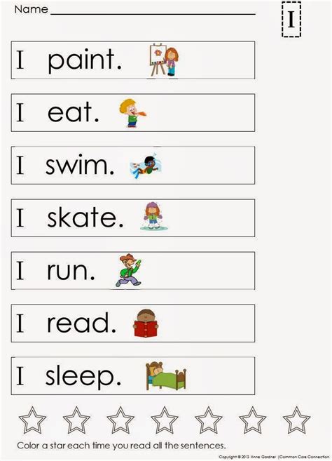 Building And Reading Simple Sentences ~ Anne Gardners Educational