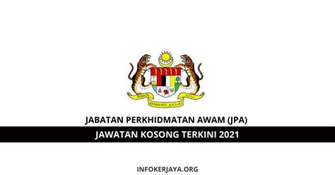 Jawatan Kosong Jabatan Perkhidmatan Awam (JPA) • Jawatan ...