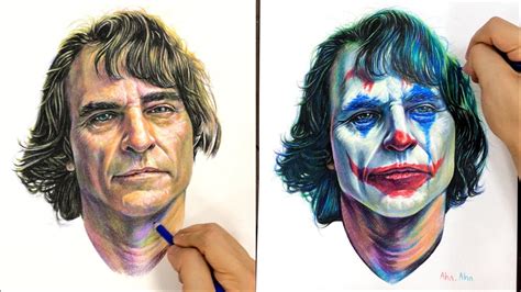 그림교실 색연필로 그리는 조커 watercolor drawing Joaquin Phoenix YouTube