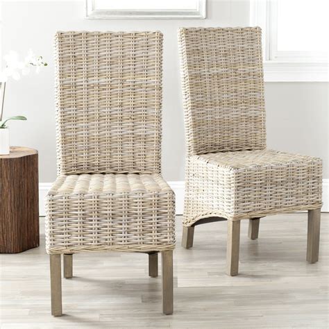 Get the best deals on rattan dining chairs. Safavieh Home Collection Pembrooke Wicker Side Chairs ...