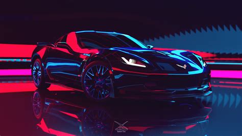 Download 3840x2160 Chevrolet Corvette Z06 Supercars Neon