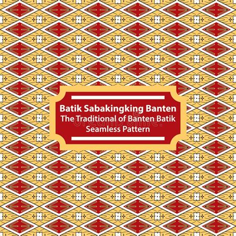 Batik Sabakingking Banten The Traditional Of Banten Batik Stock