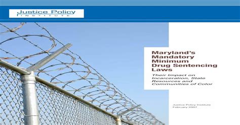 Marylands Mandatory Minimum Drug Sentencing Laws Pdf Document