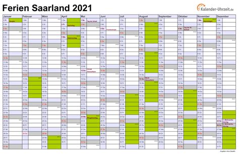 Kalender 2004 bis kalender 2024 gratis und werbefrei zum download. Ferien Saarland 2021 - Ferienkalender zum Ausdrucken