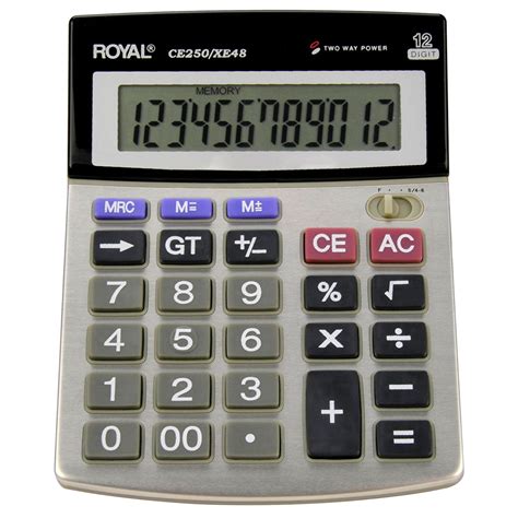 Calculadora Basica Royal Cast Ce 250 Gris Negro Office Depot Mexico