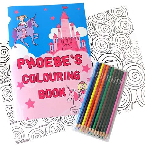 Princess And Unicorn Colouring Book And Crayon Set By Baby Fish