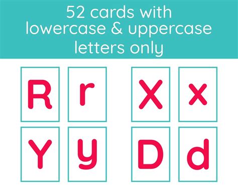 260 Alphabet Flashcards Uppercase And Lowercase Letters Etsy