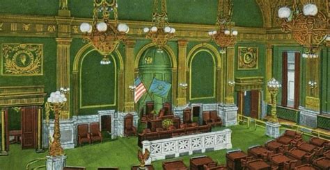 Postcard Interior View Of Senate Chamber In State Capitol Harrisburg