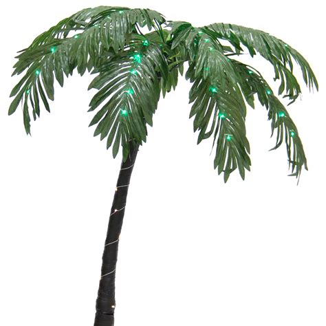 Bcp Artificial Decorative Prelit Palm Tree Plant W 88 Led Lights Ebay
