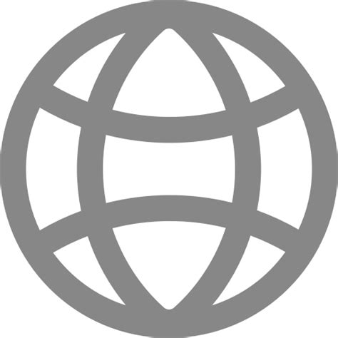 Gray Globe Icon Png Symbol