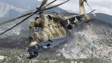 Hd Wallpaper Helicopters Mi 24 Hind Military Wallpaper Flare