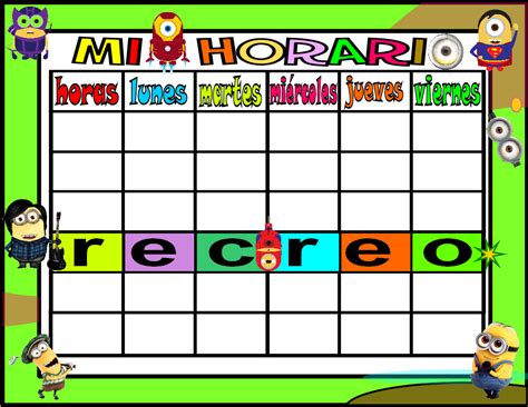 De las horas los cambios horarios provocan alteraciones físicas. horario 5 HORAS-3 minions - Orientación Andújar - Recursos ...