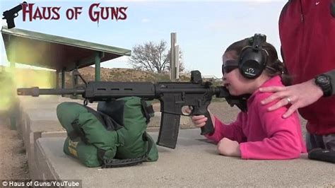 Video Shows A Girl Firing The Same Ar 15 Assault Rifle Used In Orlando Shooting Daily Mail Online