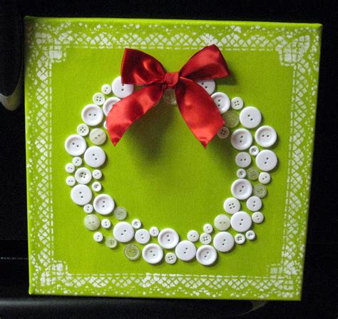 Christmas Craft Ideas Button Wreath
