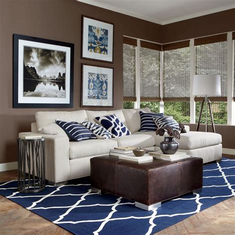 The dramatic colour combination makes everything appear more sophisticated and expensive. Ethan Allen living room. Blue living rooms. | ETHAN ALLEN ...