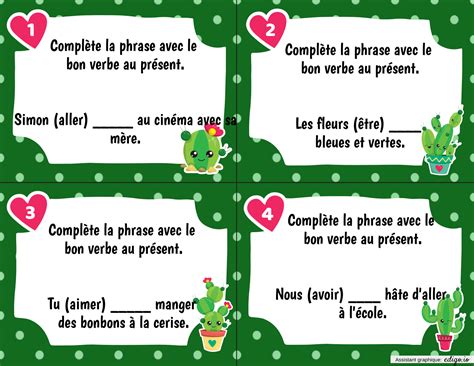 On pourra le conjuguer sur le modèle du verbe aimer.suivez ce lien pour voir toutes les terminaisons de la conjugaison des verbes du premier groupe : Cartes à taches - verbe au présent, CM1, CE2, Cartes à ...