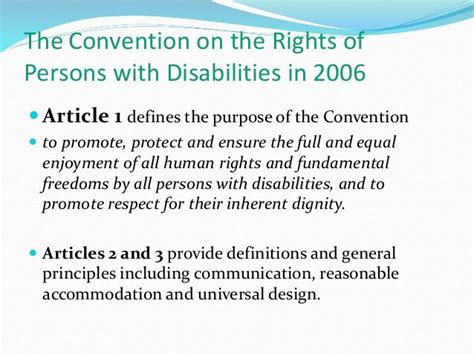 Presentation On Human Rights For Disabled Person