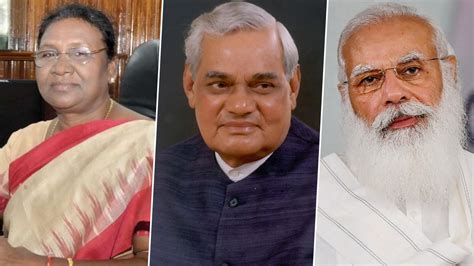 Agency News President Murmu Pm Modi Pay Floral Tribute To Atal Bihari Vajpayee On His Death