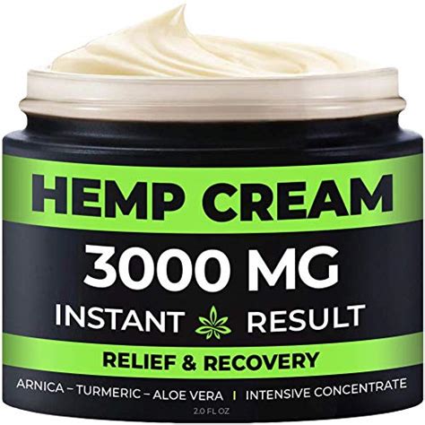 Hemp Pain Relief Cream 3000 Mg Relieve Muscle Joint And Arthritis