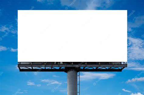 Premium Photo Large White Blank Billboard Displayed On The Outdoor
