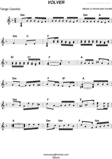 Oficina guitart (gianvito pulzone and oscar bellomo) voice: Super Partituras - Volver (Alfredo Le Pera, Carlos Gardel ...