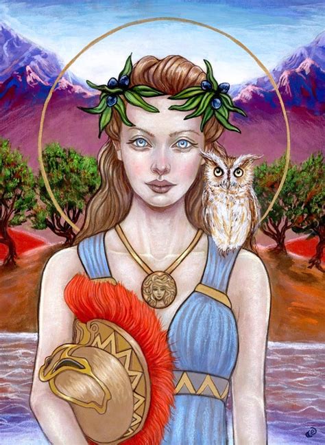Athena Greek Mythology Goddess Fine Art Print By Tammy Wampler Etsy Australia