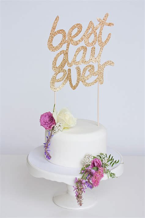 Sparkly Diy Best Day Ever Wedding Cake Topper