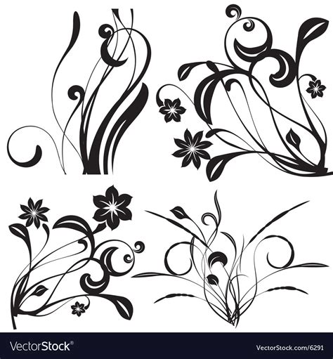 Floral Design Elements Royalty Free Vector Image