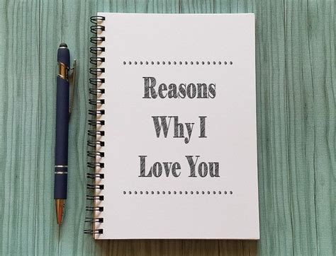 Journal Reasons Why I Love You 5 X 7 Journal Love Diary Etsy