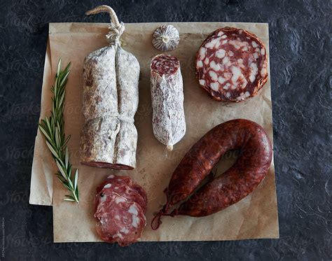 Charcuterie Cured Meat Selection By Stocksy Contributor Jill Chen