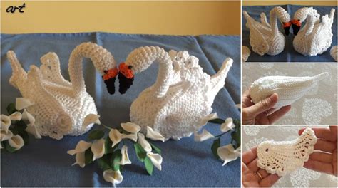 Crochet Beautiful Swans Couple Pretty Ideas