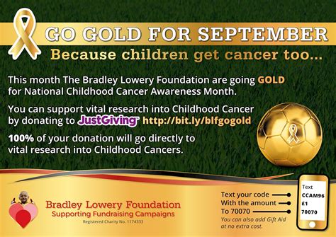 Charity Clubs Unite For Childhood Cancer Awareness Month Supporting