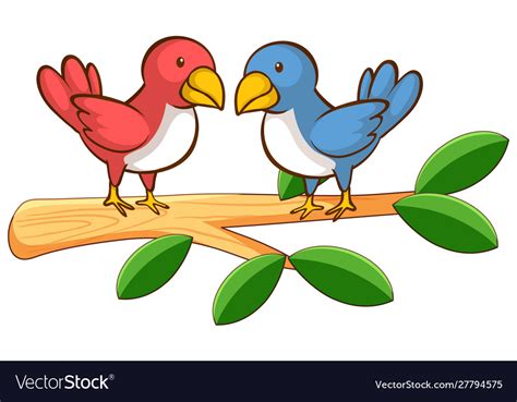 Two Birds On A Branch Clipart Featuring Over 42000000 Stock Photos