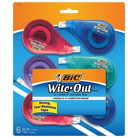 Wite Out Ez Correct Correction Tape White 6pack Wotapp6 Whi