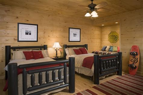 Bedrooms In A Rustic Round Log Home Traditional Bedroom Atlanta