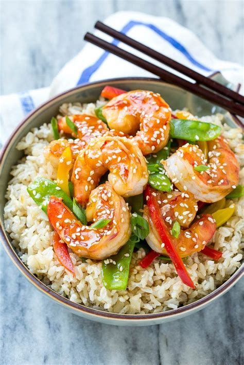 This dish takes only minutes to prepare. This recipe for teriyaki shrimp stir fry is shrimp and ...