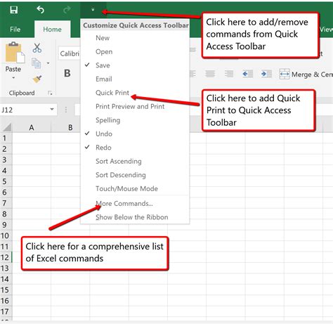 Customizing The Quick Access Toolbar In Microsoft Excel Word And Images And Photos Finder