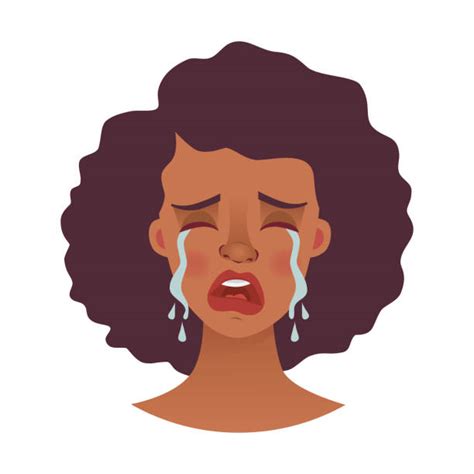Best Cartoon Of Black Woman Crying Illustrations Royalty Free Vector