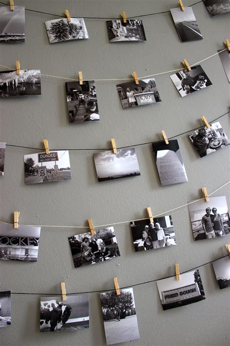 Diy Mini Clothespin Picture Display Niftythriftygoodwill