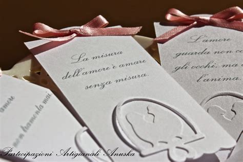 Cari sposi, vi auguro di essere le persone più fortunate del mondo. Anuska: Segnaposto tema frasi d'amore