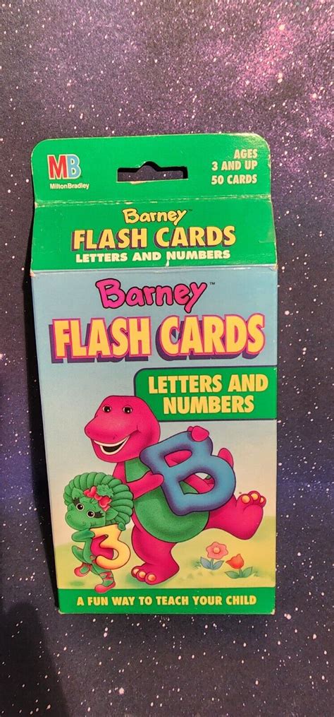 Vintage 1993 Milton Bradley Barney Flashcards Ebay
