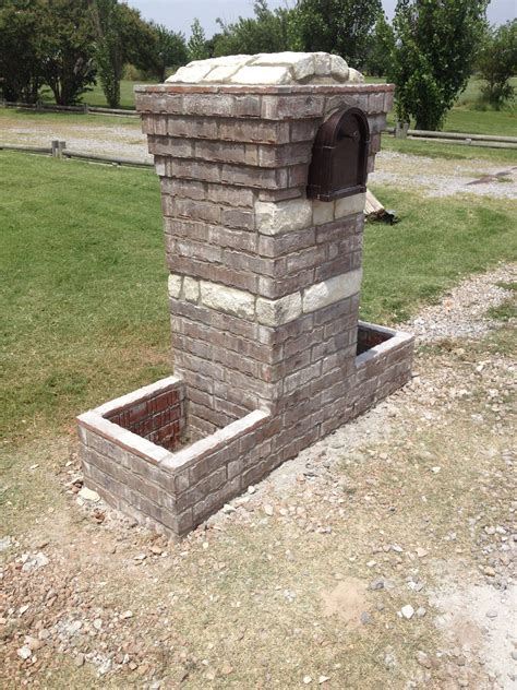 Custom Brick And Stone Mailbox By Allterrain Landscaping And Design Llc