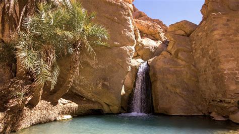Waterfall In The Mountain Oasis Chebika Tozeur Tunisia Windows