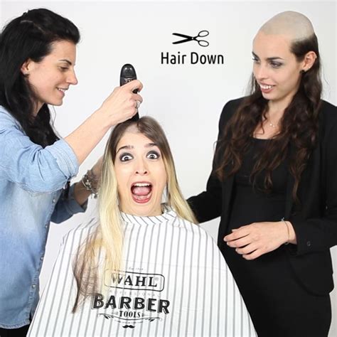 20 blonde assistant takes the chair down hairstyles shaved hair women punishment haircut
