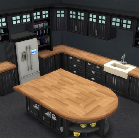 Brohill Kitchen Add Ons And Wood Counter Tops In 2020 Sims House Sims