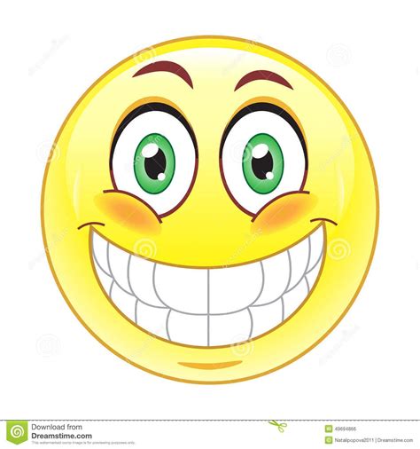 Big Smile Emoticon Stock Vector Illustration Of Mascot 49694866