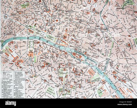 Street Map Of Paris 1890 France Digital Improved Reproduction Of An