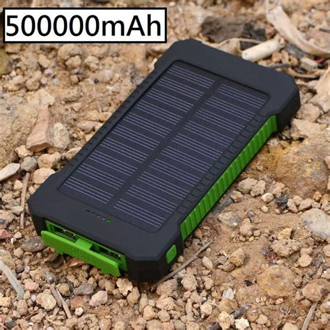 500000mah Dual Usb Portable Solar Battery Charger Solar Power Bank For