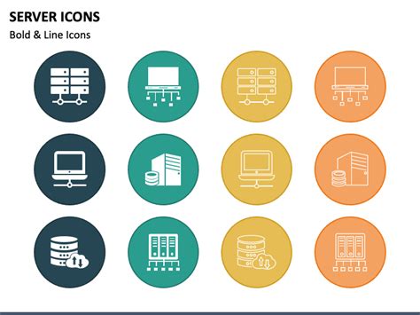 Server Icons Powerpoint Template Ppt Slides